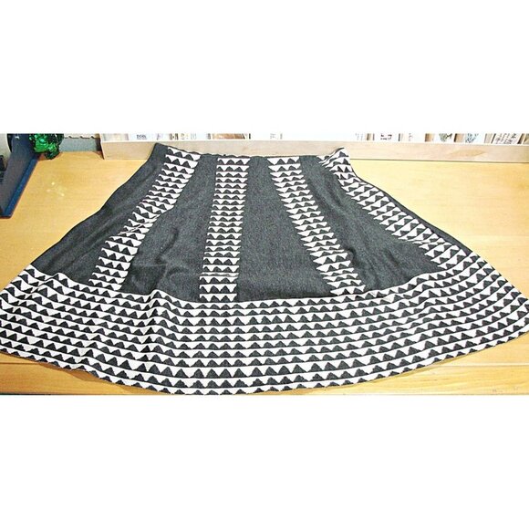 Just... Taylor Fit and Flare Dress Womens Large Tan Gray Geomatics Print Career - Picture 10 of 10